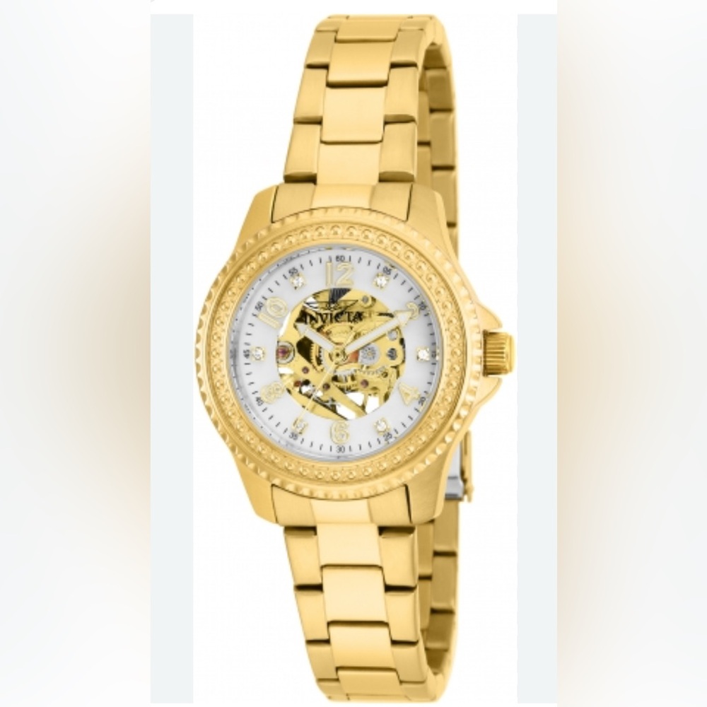 ⌚️INVICTA⌚️ Automatic Crystal White Dial Angel Ladies Watch 16704 – New!!